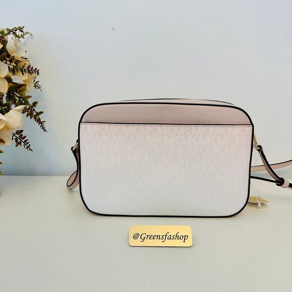 Michael Kors Purse Jet Set Ombré Signature Logo Crossbody Body Bag Powder Blush - Picture 8 of 10
